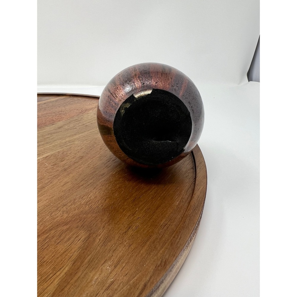 Small Ceramic Vase Earth Tones Glazed Home Decor Accent - Picture 7 of 9